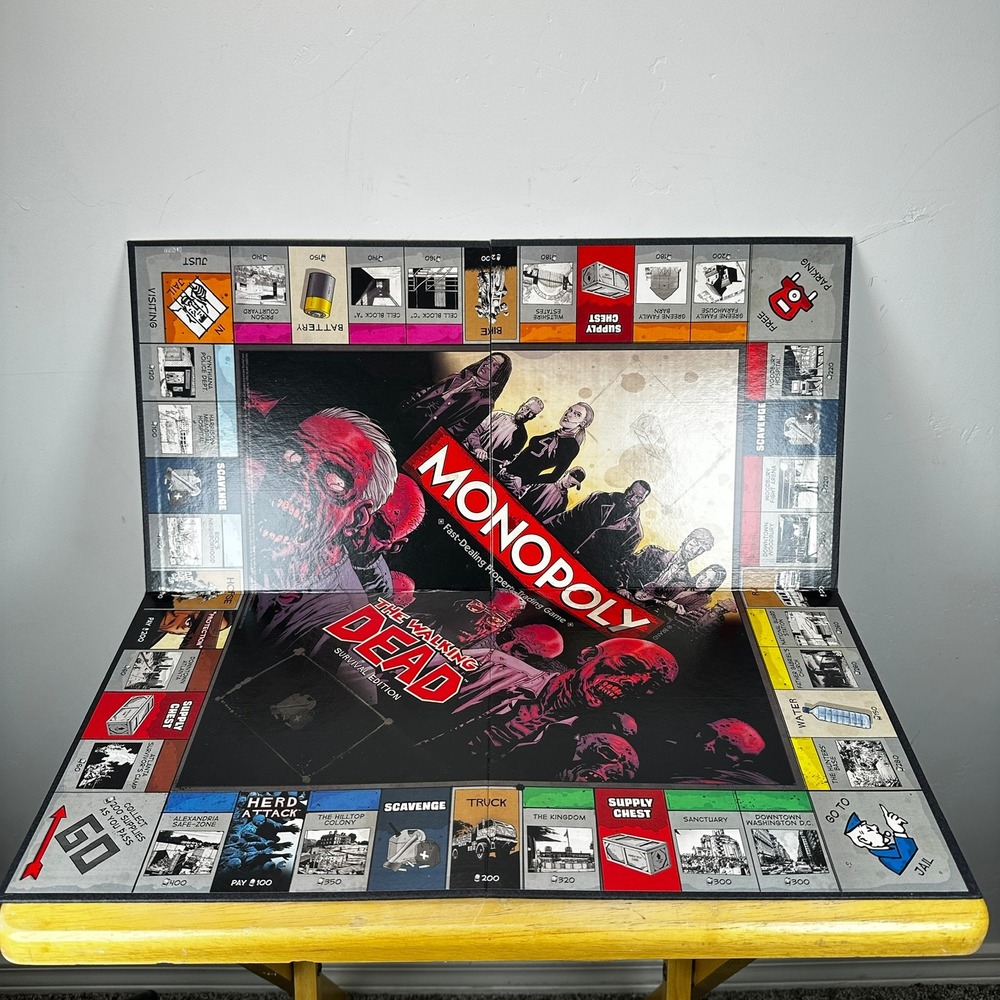 Monopoly: The Walking Dead Survival Edition 2013 Game Board ONLY Replacement‎